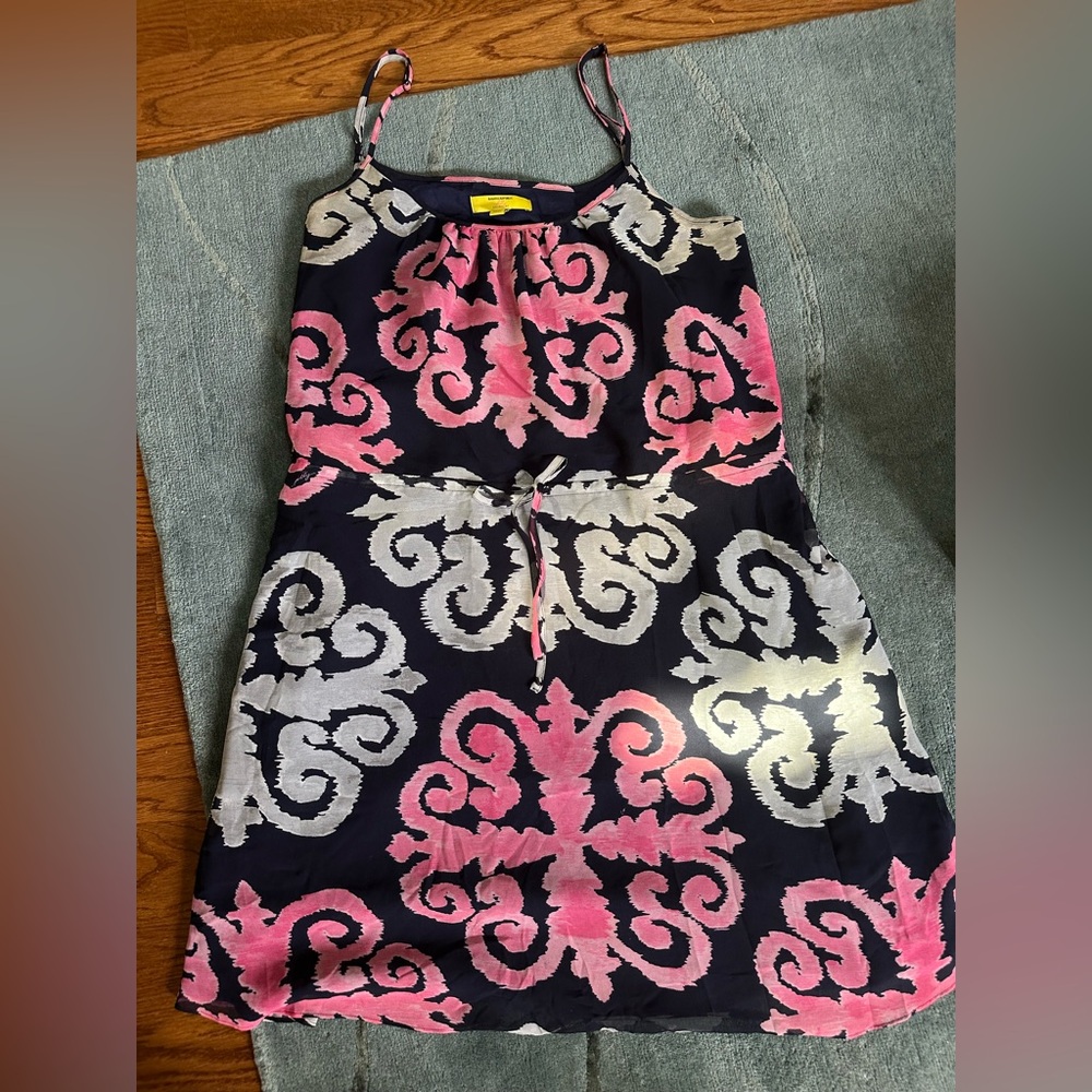 Banana Republic Pink and Black Dress from 2013 Milly summer collection size 12